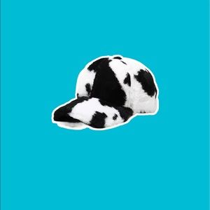 Cow Print Fur Baseball Cap Unisex Snapback / Dad Hat/ Trucker Hat